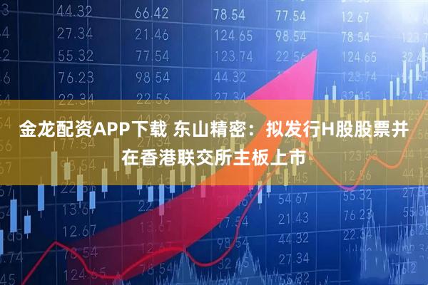 金龙配资APP下载 东山精密：拟发行H股股票并在香港联交所主板上市